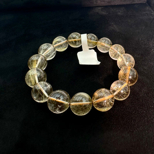 Golden Rutilated Quartz Crystal bracelets