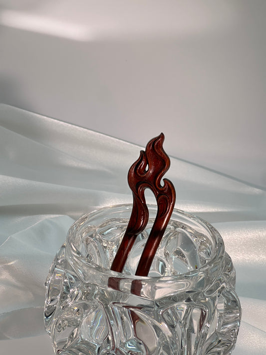 Red sandalwood hairpin
