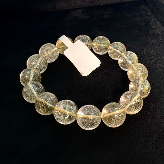 Golden Rutilated Quartz Crystal bracelets