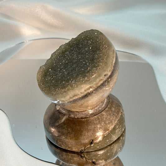 Green Globe-Shaped Crystal Ornament