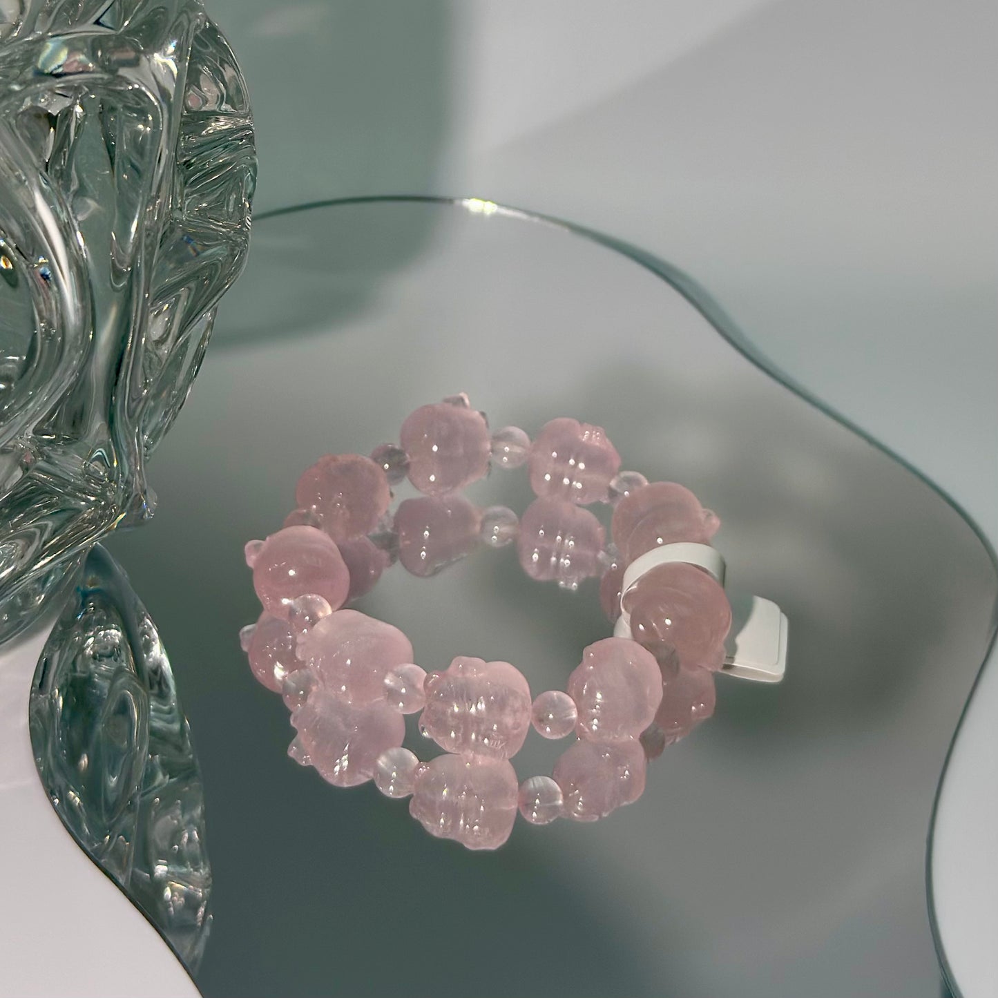 Rose quartz Totoro Bracelet