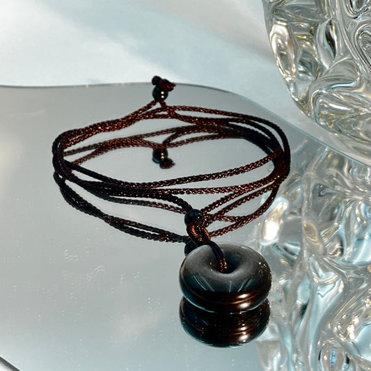 silver obsidian necklace