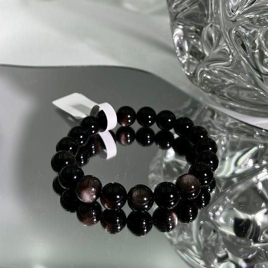 silver obsidian bracelet 10M