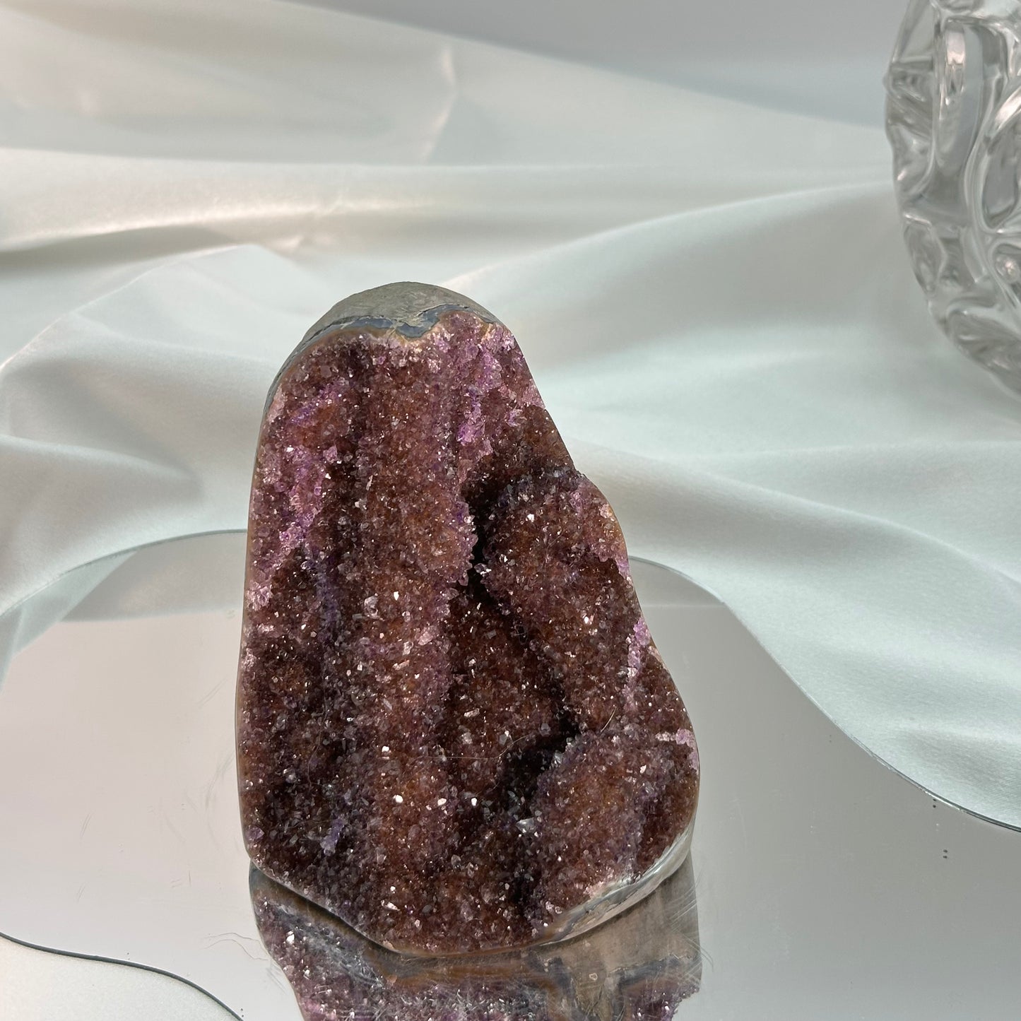 Purple and gold crystal tower