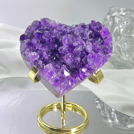 Imperial purple crystal heart shape