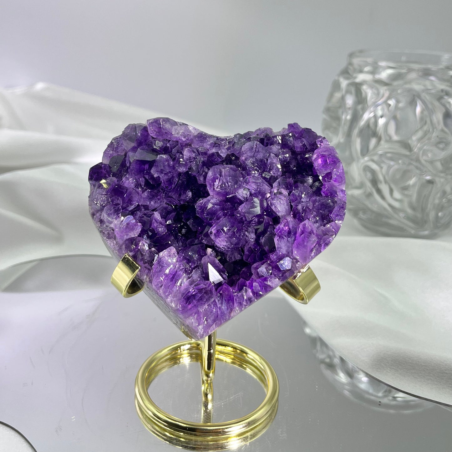 Imperial purple crystal heart shape