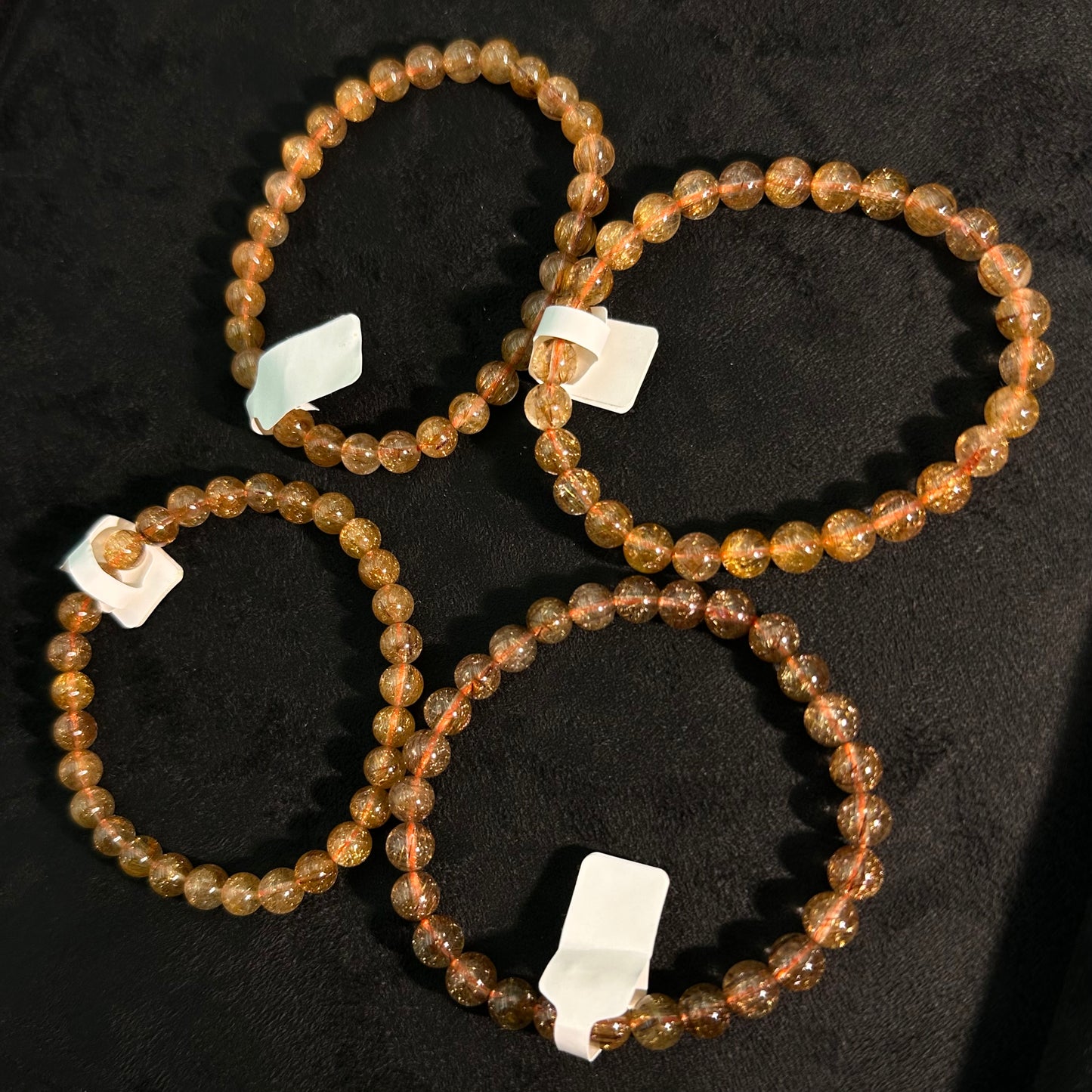 Copper Rutilated Quartz Crystal Bracelet