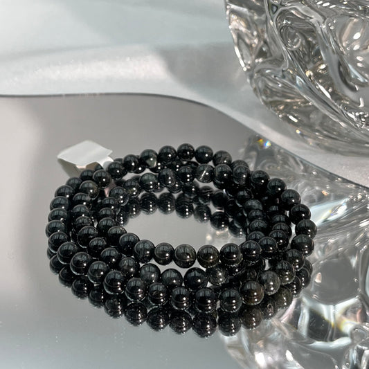 Black Tiger Eye Bead Bracelet 6M