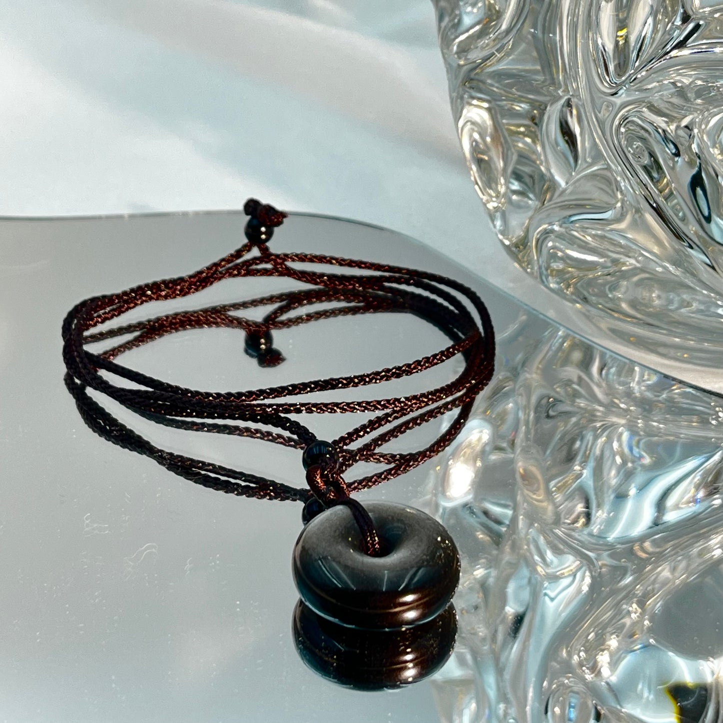 silver obsidian necklace