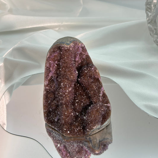 Purple and gold crystal tower